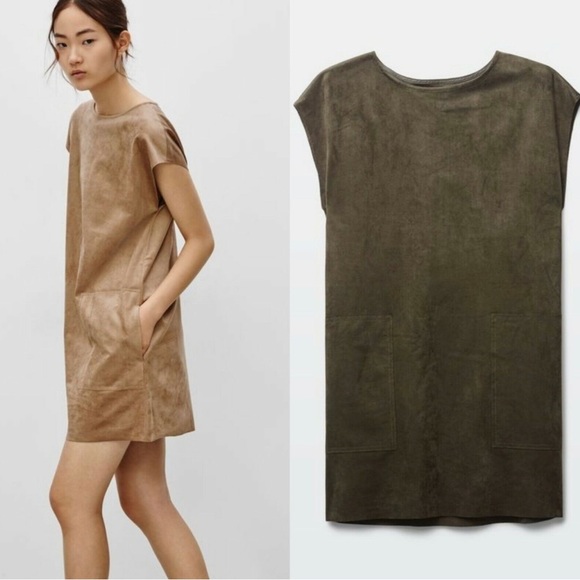 Aritzia Dresses & Skirts - Aritzia - Wilfred Free Nori Faux Suede Dress